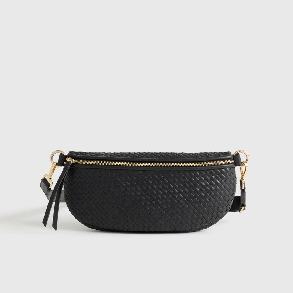 Italian Leather Handwoven Sling Bag